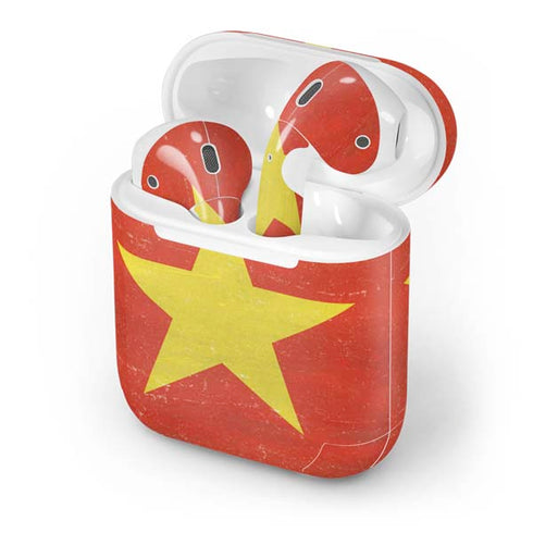 Vietnam Flag Distressed Apple AirPods Skin